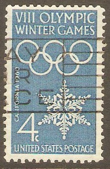 United States 1960 4c Winter Olympics stamp. SG1145.